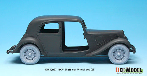 DEFモデル DW30027 1/35 11CV スタッフカー 自重変形ホイールセット (2) (タミヤ用)