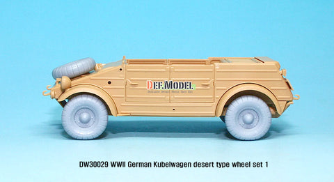 DEFモデル DW30029 1/35 ドイツ VW デザートタイプ ホイールセット1 (タミヤ用)
