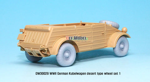 DEFモデル DW30029 1/35 ドイツ VW デザートタイプ ホイールセット1 (タミヤ用)