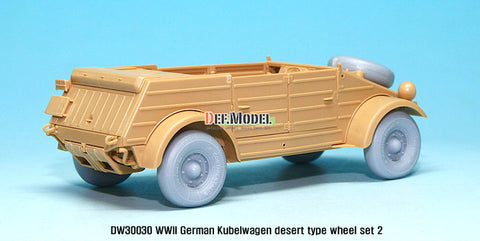 DEFモデル DW30030 1/35 ドイツ VW デザートタイプ ホイールセット2 (タミヤ用)