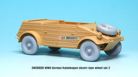DEFモデル DW30030 1/35 ドイツ VW デザートタイプ ホイールセット2 (タミヤ用)