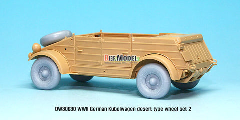 DEFモデル DW30030 1/35 ドイツ VW デザートタイプ ホイールセット2 (タミヤ用)