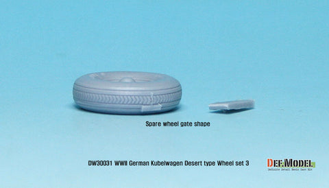 DEFモデル DW30031 1/35 ドイツ VW デザートタイプ ホイールセット3 (タミヤ用)