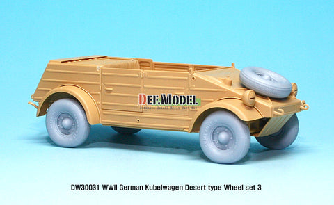 DEFモデル DW30031 1/35 ドイツ VW デザートタイプ ホイールセット3 (タミヤ用)