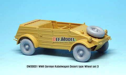 DEFモデル DW30031 1/35 ドイツ VW デザートタイプ ホイールセット3 (タミヤ用)