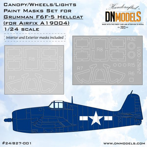 DNモデル 24/827-001 1/24 グラマン F6F-5 ヘルキャット キャノピー (エアフィックス A19004用)