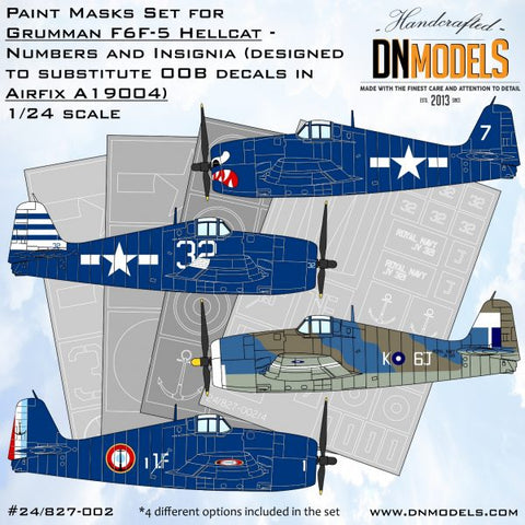 DNモデル 24/827-002 1/24 グラマン F6F-5 ヘルキャット 記章 (エアフィックス A19004用)