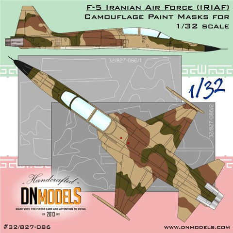 DNモデル 32/827-086 1/32 F-5 イラン空軍 /IRIAF/ カモフラージュ ペイントマスク