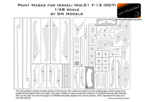 DNモデル 48/827-005 1/48 IAF MiG-21（迷彩＋マーキング）