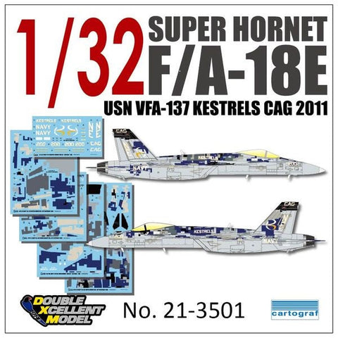 DXM 21-3501 1/32 アメリカ海軍 F/A-18E VFA-137 ケストレルズ CAG 2011