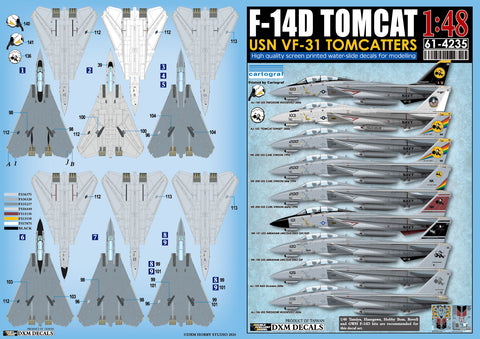 DXM 61-4235 1/48 アメリカ海軍 F-14D トムキャット VF-31 トムキャッターズ