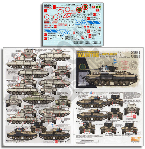 エシュロン ALT352022 1/35 北アフリカ戦線のバレンタイン戦車 パート1