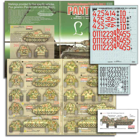 エシュロン AXT351010 1/35 パンツァーレーア師団・ダス・ライヒ師団 のパンサー戦車( D・ A型)