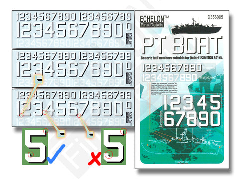 エシュロン D356005 1/35 PTボート 汎用デカール