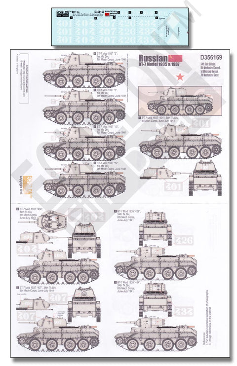 エシュロン D356169 1/35 ソビエト軍のBT-7 1935&1937年型