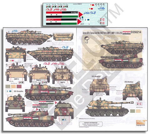 エシュロン D356214 1/35 シリア軍のAFV(シリア内戦2011)Part.1 BMP-1,BMP-2,2S1・2S3