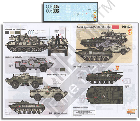 エシュロン D356228 1/35 ロシア アフガン侵攻のソ連AFV Part.3:シルカ, BMD-1 & BRDM-2