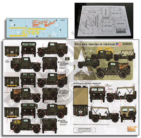 エシュロン D356281 1/35 ベトナム戦争 アメリカ ベトナム戦争でのM151ガントラック