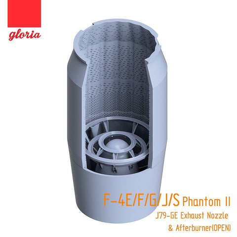 E.T.モデル GR48004A 1/48 F-4E/F/G/J/S J79-GE エキゾーストノズル・アフターバーナー(オープン)