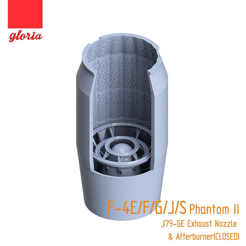 E.T.モデル GR48004B 1/48 F-4E/F/G/J/S J79-GE エキゾーストノズル・アフターバーナー(クローズ)