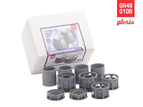 E.T.モデル GR48010B 1/48 アメリカ F-14B/Dトムキャット F110-GE-400用排気ノズル/アフターバーナー 閉(タミヤ/グレートウォールホビー用)