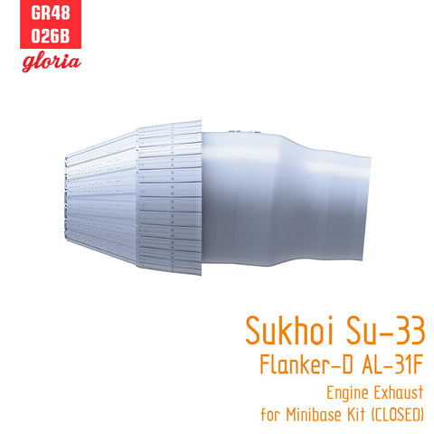 ETモデル GR48026B 1/48 スホーイ Su-33 フランカー-D AL-31F エンジンエキゾースト（クローズ）(ミニベース用)