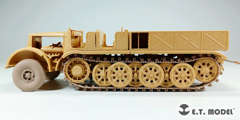 E.T.モデル P35-062 1/35 WWII ドイツ Sd.Kfz.9 18トン重ハーフトラック FAMO(ファモ)用自重変形タイヤ&可動式履帯セット(タミヤ用)