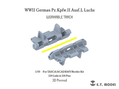 ETモデル P35-063 1/35 WWII ドイツ II号戦車 Ausf.L Luchs ワークブル履帯(3Dプリント) (タスカ/アカデミー/ボーダー用)