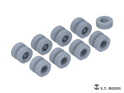 E.T.モデル P35-119 1/35 アメリカ M747 重機材セミトレーラー 自重変形タイヤ (モンモデル用)