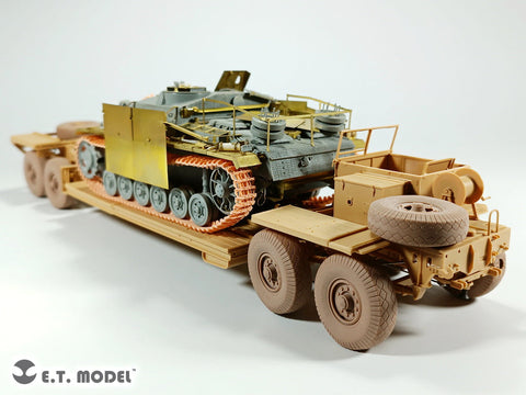 E.T.モデル P35-123 1/35 WWII ドイツ Sd.Ah.116戦車運搬用トレーラー 自重変形タイヤ (3Dプリント)(タミヤ用)