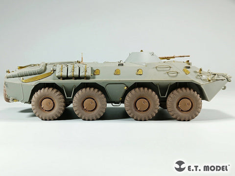 E.T.モデル P35-128 1/35 ロシア BTR-70装甲兵員輸送車用 自重変形タイヤセット(トランペッター用)