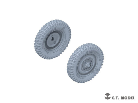 E.T.モデル P35-135 1/35 WWII ドイツ シュビムワーゲン166型用自重変形タイヤ 幅狭タイプ(タミヤ用)