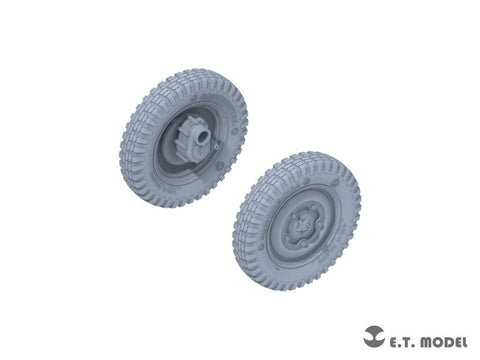 E.T.モデル P35-135 1/35 WWII ドイツ シュビムワーゲン166型用自重変形タイヤ 幅狭タイプ(タミヤ用)