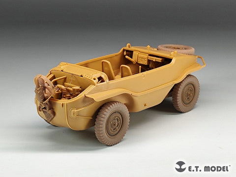 E.T.モデル P35-135 1/35 WWII ドイツ シュビムワーゲン166型用自重変形タイヤ 幅狭タイプ(タミヤ用)