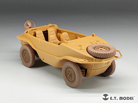 E.T.モデル P35-135 1/35 WWII ドイツ シュビムワーゲン166型用自重変形タイヤ 幅狭タイプ(タミヤ用)