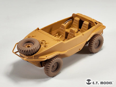 E.T.モデル P35-136 1/35 WWII ドイツ シュビムワーゲン166型用自重変形タイヤ 幅広タイプ(タミヤ用)
