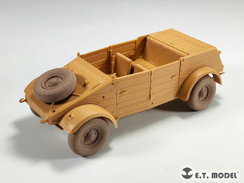 E.T.モデル P35-139 1/35 WWII ドイツ キューベルワーゲン82型用自重変形タイヤ バルーンタイプ(タミヤ用)