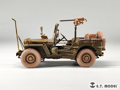 E.T.モデル P35-156 1/35 アメリカ陸軍 ウイリス MB ジープ 1/4トン 4x4 自重変形ホイール(汎用)