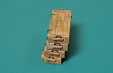 エウレカXXL E-078 1/35 ドイツ パンツァーファウスト 60/100 用木製弾薬箱 レジンバーツ×4