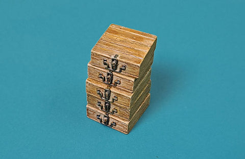 エウレカXXL E-080 1/35 ドイツ M39卵型手榴弾30個入用 木製弾薬箱 レジンパーツ×5