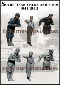 エボリューション EM-35255 1/35 WWII ロシア 赤軍戦車兵と少年(3体入)