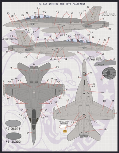 ファーボール 48-080 1/48 F/A-18E/F/G ステンシルセット