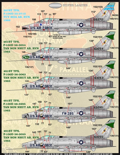 ファーボール F/D&S-4821 1/48 カラー＆マーキング of アメリカ空軍 F-100s PT I