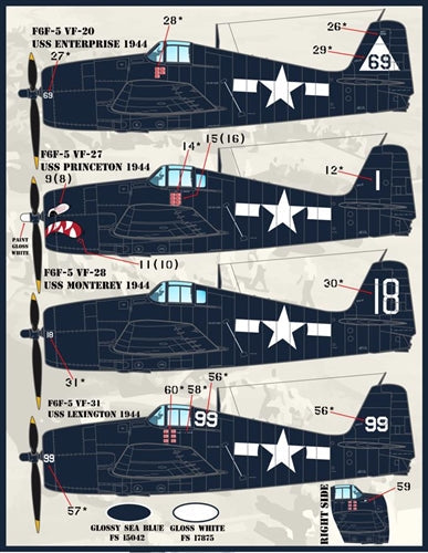 ファーボール F/D&S-4824 1/48 カラー＆マーキング of F6F-5 ヘルキャット パート2