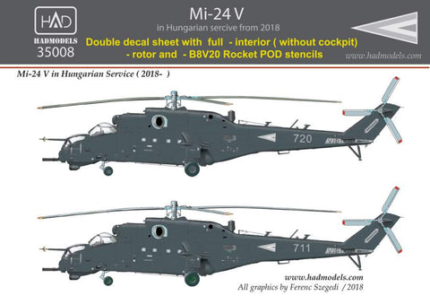 HADモデル 35008 1/35 Mi-24 V + EXステンシル /バブル デカールシート