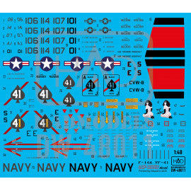 HADモデル DW-48011 1/48 F-14A Vf-41 ブラックエース デカールシート 「ザ・ファイナルカウントダウン」