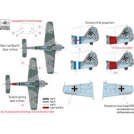 HADモデル DW-AP35004 1/35 FW 190 A-8 A-8/R-2 ドライウォーターデカールシート