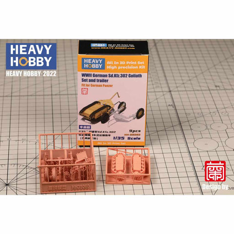ヘビーホビー HH-35060 1/35 WWII ドイツ Sd.Kfz.302 ゴリアテ 軽爆薬運搬車輌 & カートセット フルインテリア