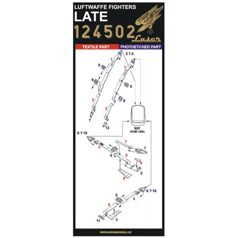HGW 124502 1/24 ドイツ国防軍空軍 戦闘員 - 後期型 pre-cut (laser) | WWII era
