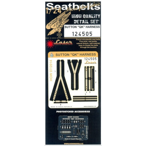 HGW 124505 1/24 Sutton "QK" Harness - Early pre-cut (laser)